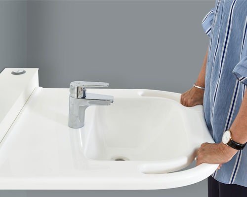 Fregadero para área de higiene - 40-14773 - ROPOX - 1 estación / de pared