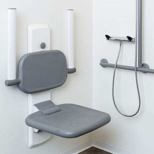 Asiento de ducha con respaldo - 40-43016 - ROPOX - plegable