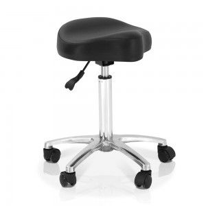Taburete para centro sanitario - Mustang - SOLENI Beauty - giratorio / con ruedas / negro