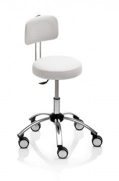 Taburete para centro sanitario - SW13266 - SOLENI Beauty - giratorio / con ruedas / con respaldo