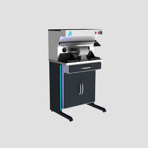 Puesto de trabajo para laboratorio dental con estantes - PM - A4 Dental - con luz / con cajones / de acero inoxidable