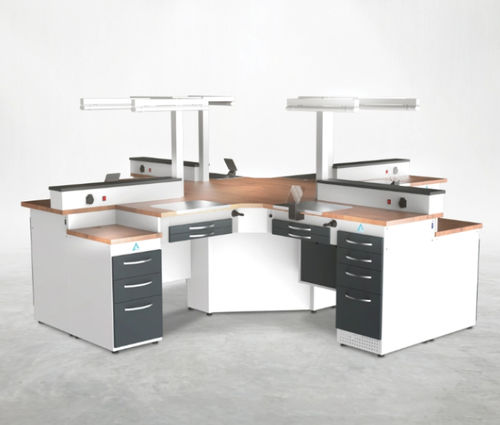 Puesto de trabajo para laboratorio dental con luz - SR4 - A4 Dental - con cajones / modular / compacto
