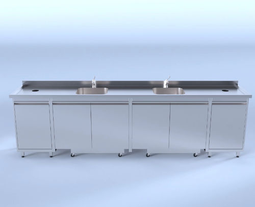 Mesa de trabajo - SS2 - A4 Dental - para escayola / rectangular / con fregadero
