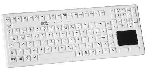 Teclado médico con alfombrilla táctil - K10-MED - CURSOR CONTROLS - internacional / de caucho de silicona / USB