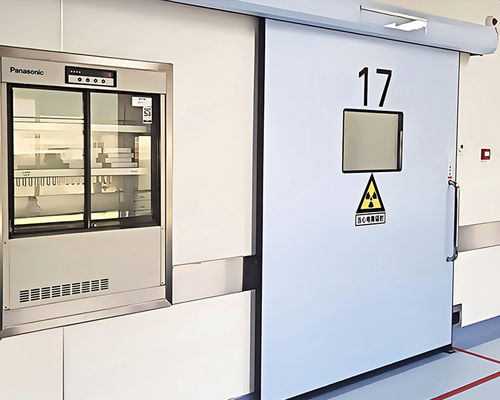Puerta de protección radiológica - SLQ-OR-pb4.0 - SLEEK - para unidad de radiología / corredera / automática