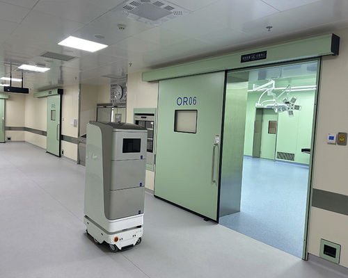 Puerta de protección radiológica - DR - SLEEK - para unidad de radiología / corredera / hermética