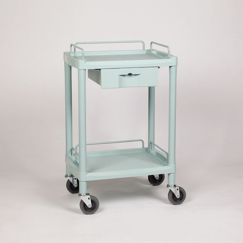 Carro médico - OK Farma 3 - New Age - 1 cajón / 2 estantes / para humanos