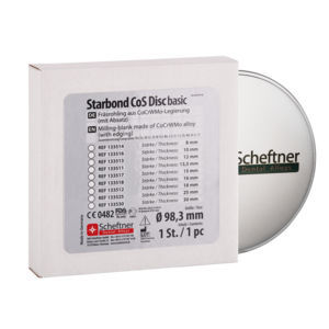 Material dental CoCr - Starbond CoS Disc basic - scheftner dental - para puente dental / para corona / para sistema de implante