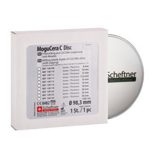 Material dental de aleación - MoguCera C Disc - scheftner dental - de CoCrMo / para puente dental / para corona