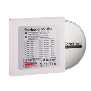 Material dental de titanio - Starbond Ti5 Disc - scheftner dental - de aleación / para restauración dental / de fresado