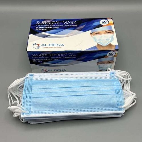 Mascarilla quirúrgica de tipo II - ALDENA EOOD - de polipropileno / para adulto / caja de 50