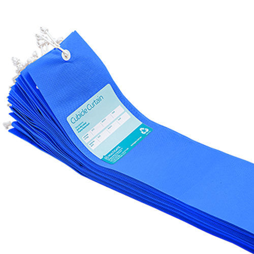 Biombo médico fijo - 50-002B - Sky Ocean Earth Medical - 1 panel / con cortina