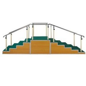 Escalera de rehabilitación puente recto - Dukon Medical - con dos pasamanos