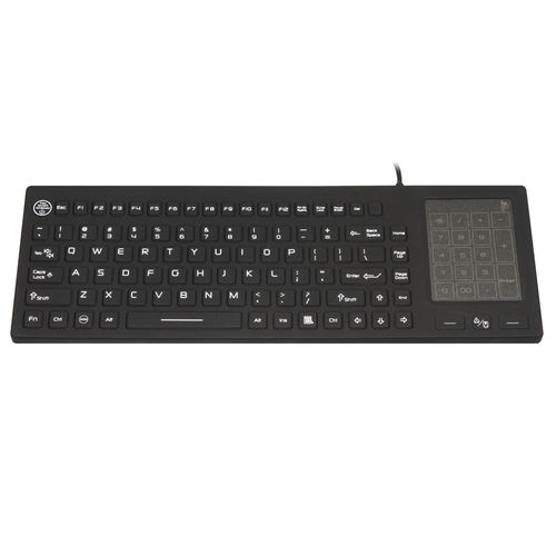 Teclado médico con alfombrilla táctil - JH-IKB700 - Jinghong Industrial - de silicona / USB / impermeable