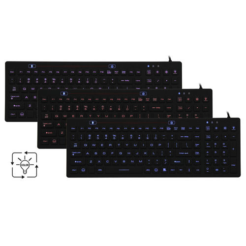 Teclado médico con teclas digitales - JH-IKB106CBL - Jinghong Industrial - de silicona / USB / impermeable