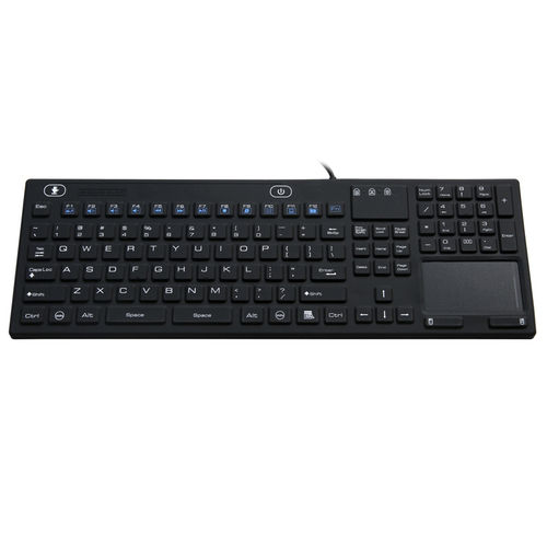 Teclado médico con puntero - JH-IKB110 - Jinghong Industrial - de silicona / desinfectable / hermético