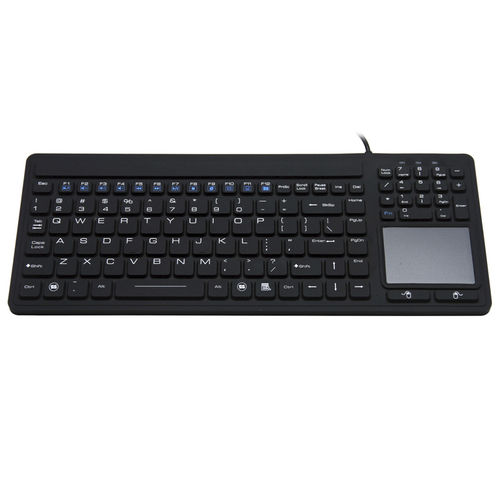 Teclado con alfombrilla táctil - JH-IKB107 - Jinghong Industrial - de silicona / desinfectable / impermeable