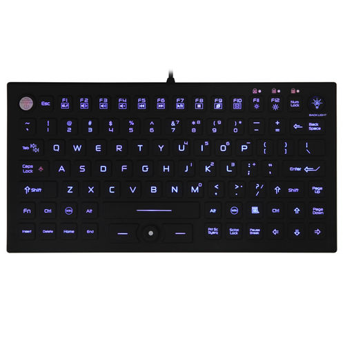 Teclado con puntero - JH-IKB850BL - Jinghong Industrial - de silicona / impermeable / de higiene