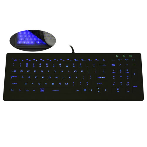 Teclado médico con teclas digitales - JH-IKB600BL - Jinghong Industrial - de silicona / impermeable / con retroiluminación LED