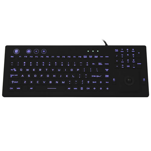 Teclado con puntero - JH-IKB800BL - Jinghong Industrial - con teclas digitales / de silicona / lavable