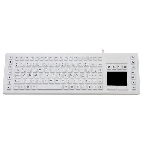 Teclado médico con alfombrilla táctil - JH-IKB570 - Jinghong Industrial - de silicona / lavable / desinfectable