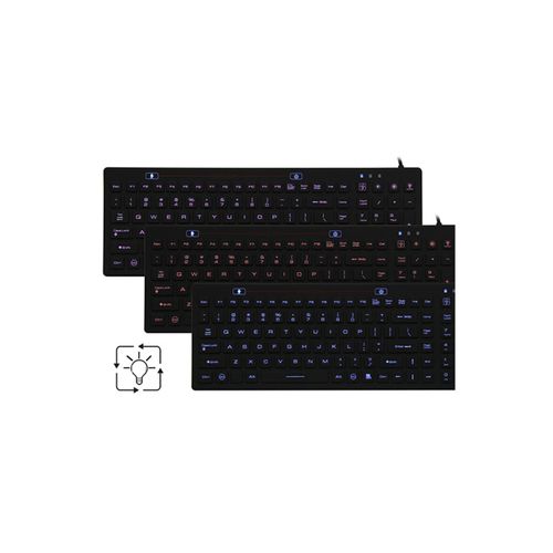 Teclado con teclas digitales - JH-IKB106CBL - Jinghong Industrial - de silicona / lavable / USB