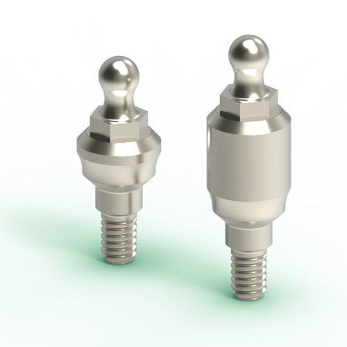 Pilar para implante de titanio - 0012 series - Kinetical SRL - interno / tipo bola / recto