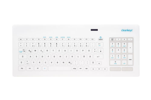 Teclado médico con teclas digitales - CLEANKEYS® CK6（KR30221） - GETT Asia Ltd. - de vidrio / lavable / higiénico