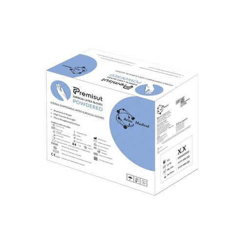 Guante de látex - AMSGP series - Atlas Medical - quirúrgico / con polvo / estéril
