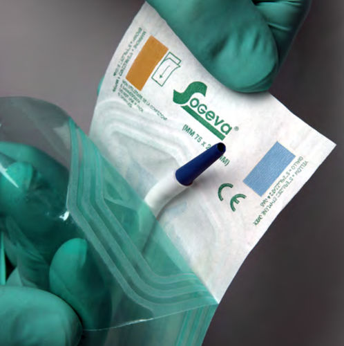 Cánula de aspiración dental - SOGEVA - curvada / desechable
