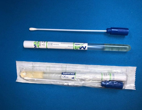 Hisopo para extracción de muestras - CoVaCa - vaginal / con medio de transporte / de algodón