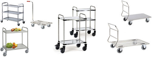Carro médico - NERI - para transporte / de acero inoxidable