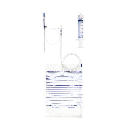 Kit de drenaje pleural - Abdo-safe - Primed Halberstadt Medizintechnik GmbH - con 2 cámaras / graduada / con válvula antireflujo