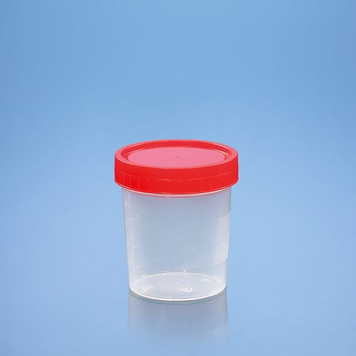Recipiente para muestras de laboratorio - 022 series - 3K LABORATUVAR MEDİKAL PLASTİK LTD.ŞTİ. - urinario / de polipropileno / con tapón de rosca