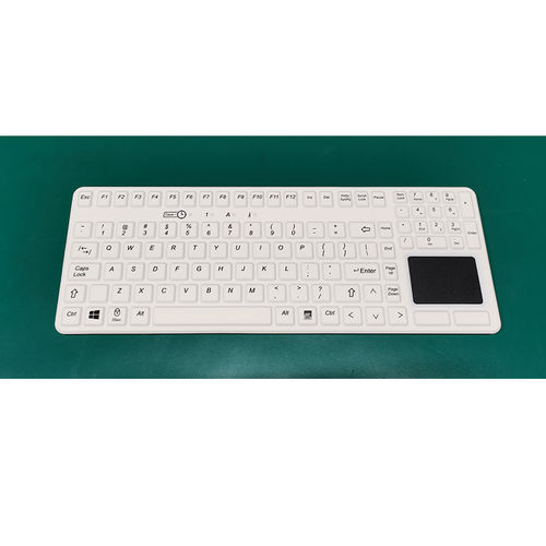 Teclado médico con alfombrilla táctil - K10 - Guangzhou GT-Interaction Technology Co., Ltd - de silicona / USB / antibacterias