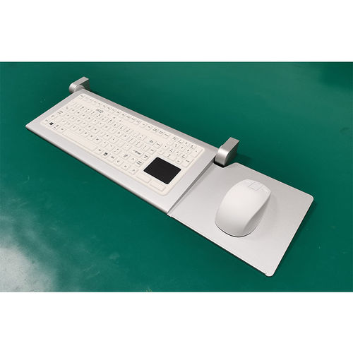 Teclado médico con alfombrilla táctil - EP590 - Guangzhou GT-Interaction Technology Co., Ltd - de aluminio / lavable / desinfectable