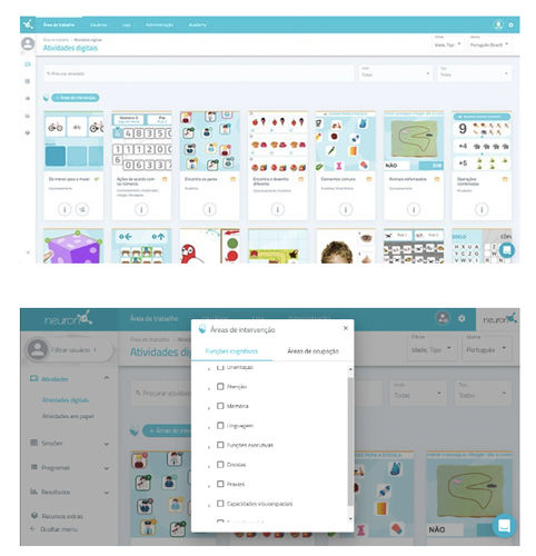Software para rehabilitación - NEURON-UP - Mon LUMI - para residencia de personas mayores / de gestión de rehabilitación virtual / con juegos serios