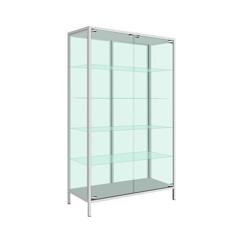 Armario con puerta - CMM-2  - Zapovit - con estante / de aluminio / transparente