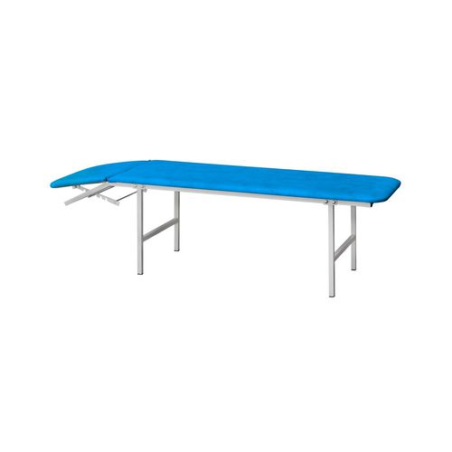 Mesa de exploración manual - CLORE - Zapovit - de 2 secciones / beis / azul