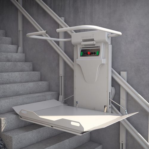 Plataforma elevadora para silla de ruedas - GRB 60 - BARDUVA - montada en escalera