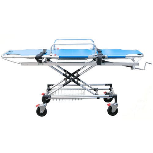 Carro camilla de emergencia - YC-H2	 - Suzhou Tingeer Import and Export Co., Ltd. - manual / de altura variable / con respaldo regulable