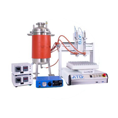 Máquina de llenado automatizada - RoboCAP - ATG Pharma Inc. - volumétrica / de mesa / para cápsulas