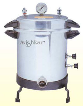 Autoclave para odontología - AVI-018 - Avishkhar International - de vapor / vertical / de acero inoxidable