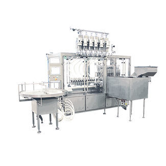 Sistema de llenado y sellado para la industria farmacéutica - LF 106 - PLÜMAT Maschinenbau Vertriebs-GmbH - de botellas / automático / lineal