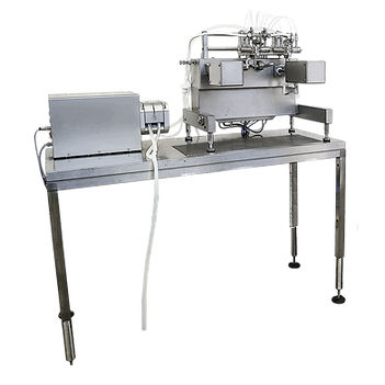 Sistema de llenado y sellado para la industria farmacéutica - F 014-2 BFU - PLÜMAT Maschinenbau Vertriebs-GmbH - semiautomático