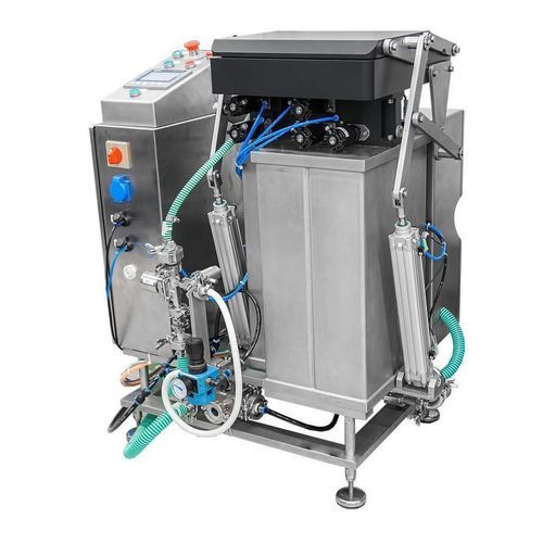 Detector de fugas líquido - PLÜMAT Maschinenbau Vertriebs-GmbH - para la industria farmacéutica / para bolsas / en línea