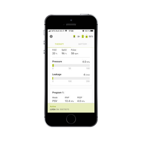 Aplicación para móviles de simulación de ventilación artificial - LUISA  - Löwenstein Medical Technology GmbH + Co. KG - médica / Androïd / iOS