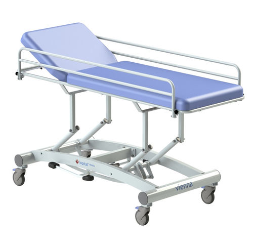 Carro para apósitos - Vienna  - Lopital Nederland B.V. - de hospital / de acero inoxidable / hidráulico