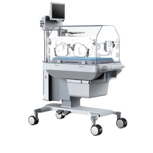 Incubadora neonatal con ruedas - Anfas Arabia - de altura variable / con monitor / con 4 ventanas de acceso