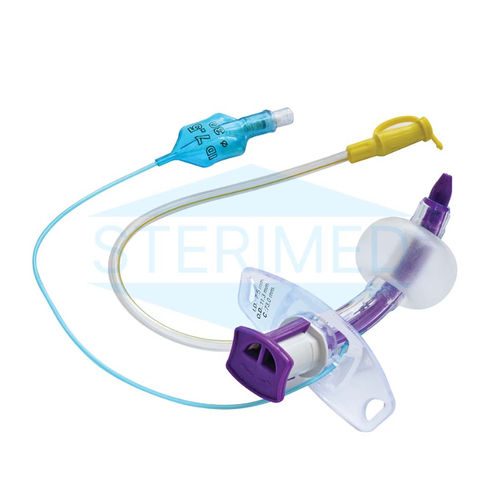 Cánula de traqueotomía - SMD 702 series - SteriMed Medical Devices - curvada / de PVC / flexible